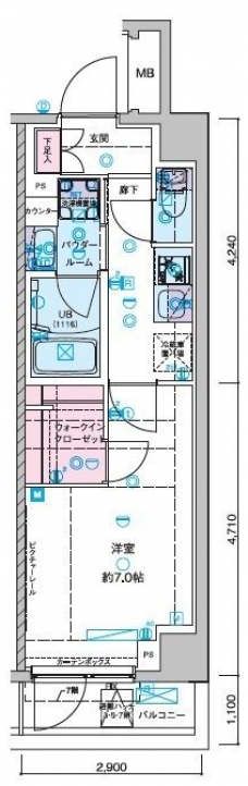 セジョリ池袋本町の間取り図