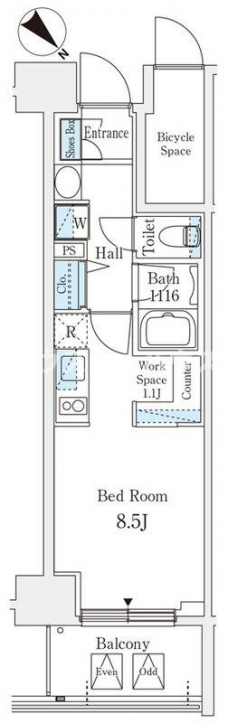 リテラス西日暮里の間取り図