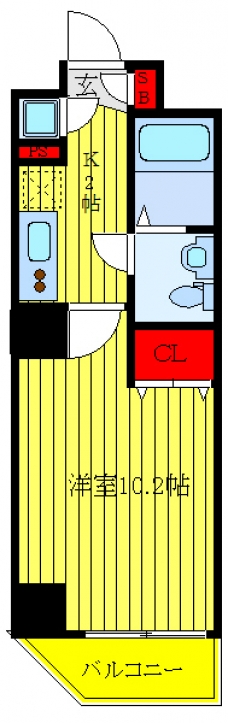 XEBEC日暮里の間取り図