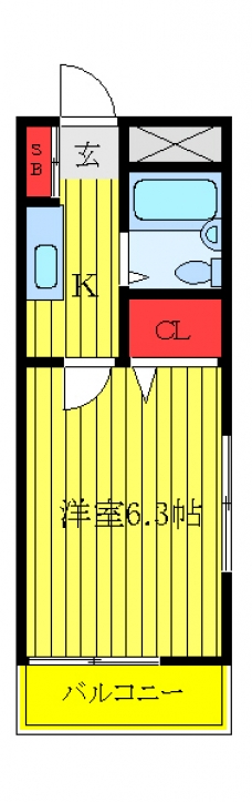 サンハイツ渡辺の間取り図