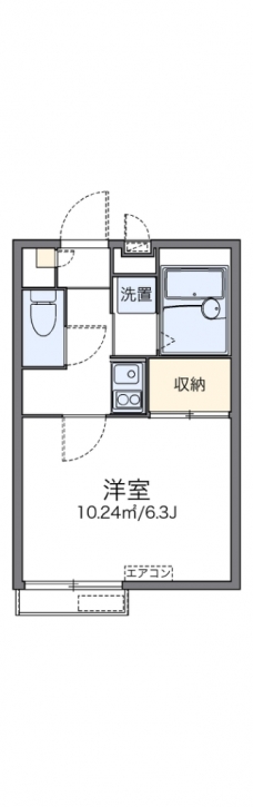レオパレスカーサ　ソレアードの間取り図