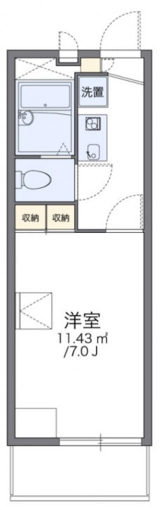 レオパレス１３ＳＴＯＮＥⅡの間取り図