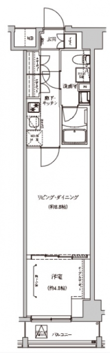 ベルシード板橋本町プレミアⅡの間取り図