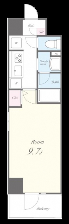 Noir et Blanc並木の間取り図