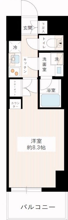 イアース西日暮里の間取り図