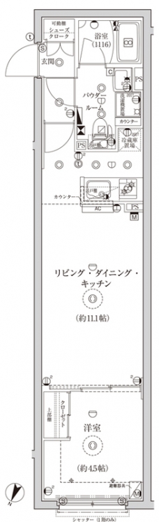 ＣＲＥＡＴＩＦ池袋の間取り図