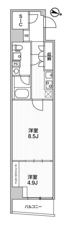 Weave Base -Itabashi Honchoの間取り図