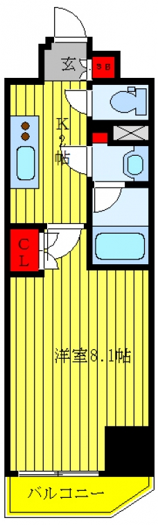 パークハビオ上野３丁目の間取り図