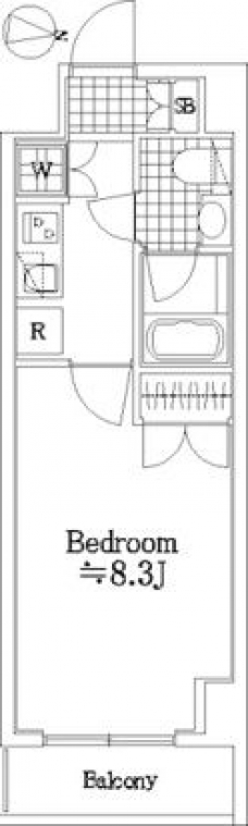 ラグジュアリーアパートメント赤羽西＃０２の間取り図