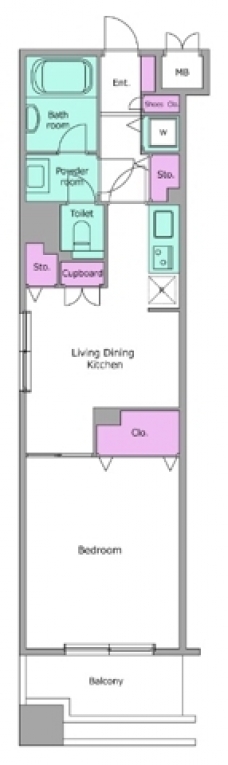 レジディア上野池之端の間取り図