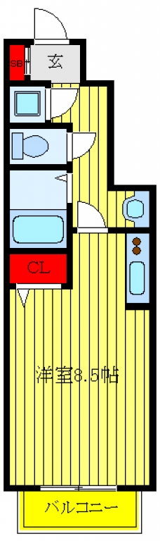 ヴィラージュ志伊の間取り図
