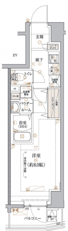 ECREDE上板橋の間取り図