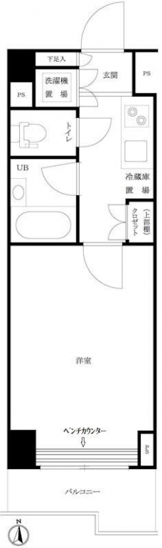 ルーブル西早稲田弐番館の間取り図