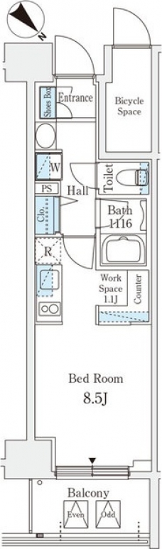 リテラス西日暮里の間取り図