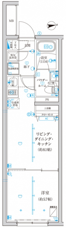ＣＲＥＡＴＩＦ西池袋の間取り図