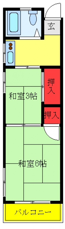 永山コーポの間取り図