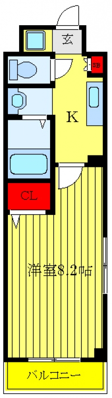 北斗ハイツ　北館の間取り図