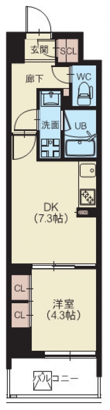 スプランディッド西日暮里の間取り図