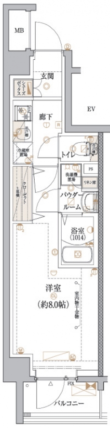 ECREDE上板橋の間取り図