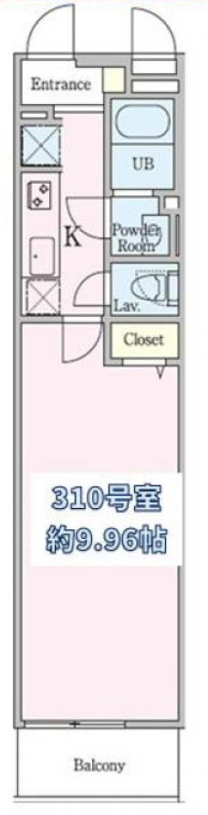サンライズマンション　３１０号室の間取り図