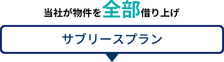 当社が全部物件を借り上げ 一括借上（サブリース）プラン
